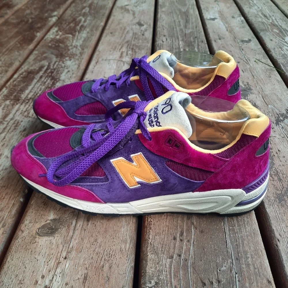 New Balance Teddy Santis X 990v2 Colorblock Suede Retro Sneaker Shoes Size 11
